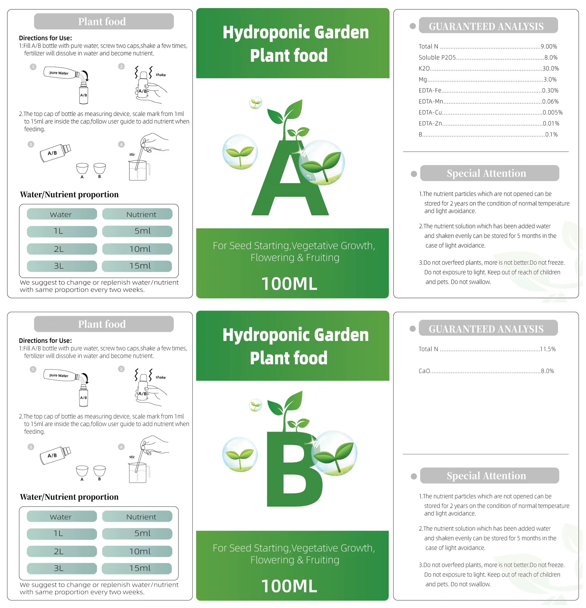 AB Bonsai Hydro Boost Nutrient Set
